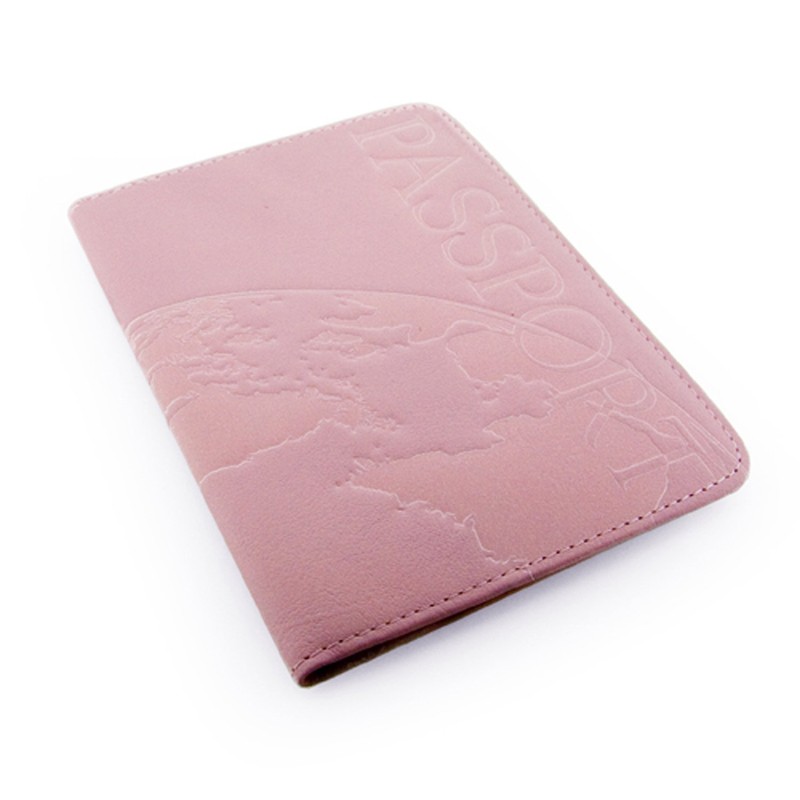 TUFF LUV Nappa Leather Passport Holder Case - Pink, rose