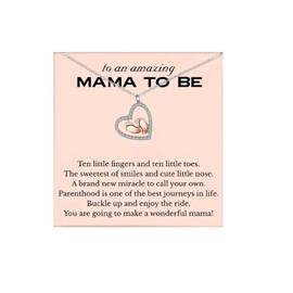 ZAHSY Mama Mom To Be Necklace 1st Mothers Day Gift for Pregnant Mom To Be Gifts for Pregnancy Announcement Gift for New Mother Mommy Mama To Be Gifts Pendant Necklace