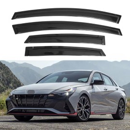IG Window Visor for Hyundai Elantra 2021-2024, Rain Guard Tape-On Extra Durable Sun Wind Side Vent Window Deflector, 2021 2022 2023 2024