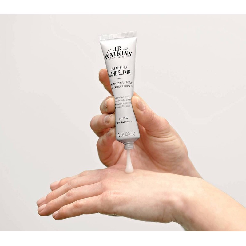 J.R. Watkins Hand Gel, Musk, Moisturizing, Penetrating, Moisturizing, Smooth, Compact,