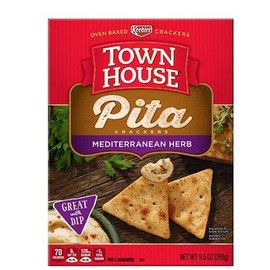 Keebler, Town House, Oven Baked Pita Crackers, Mediterranean Herb (Pack of 6)