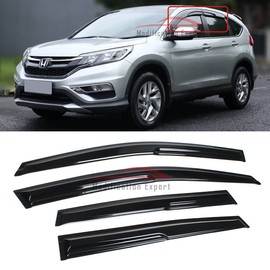 Fits for 2012-2016 Honda CR-V CRV JDM 3D Wavy Mugen Style Window Visors Rain Guards Deflector