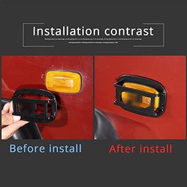 Car Direction Indicator Light Protective Cover Side Indicator Shield Replacement Direction Indicator Protector with FJ Logo Fit Toyota FJ Cruiser 2007-2021