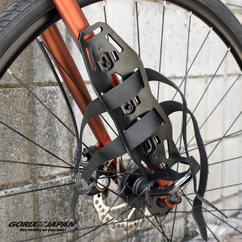 GORIX Bike Front Fork Cage Mount Bottle Holder Cargo Cage