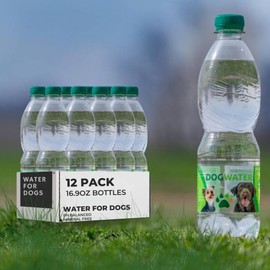 Camping Portable Water for Dogs Bottle, Outdoor Drinking Solution for Active Dogs During Camping - 16.9 oz (12-Pack)