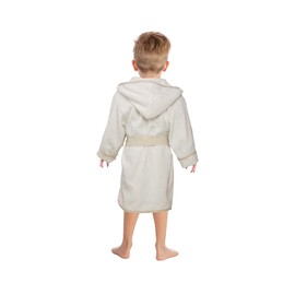 Kids Bathrobe Hooded Cover up Cotton Towel Soft Touch Baby Robe 4-6T Absorbent Toddler Gown Bath Robe Boy Child Unisex Sleepwear Homewear Beach Pool bathRobe Pajamas Long Sleeve
