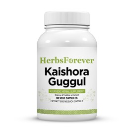 Herbsforever Kaishora Guggul Capsules | Traditional Ayurvedic Herbal Blend | Supports Natural Detox, Joint Flexibility & Skin Wellness | 90 Vegetarian Capsules