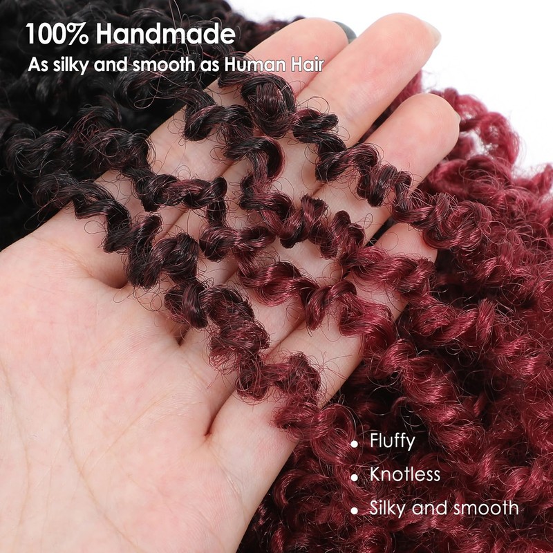 Scanbos Yanky Twist Crochet Hair - (8+10+12 Inch)*3,Total 9 packs