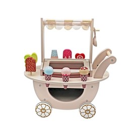 Casa Easter Juguete Carrito de Helados de Madera para Ni os con Accesorios y Ruedas Regalo Creativo para Ni as y Ni os (Rosa)