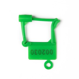 Plastic Padlock Seals Tags Disposable Self-Locking Numbered Tag Tamper Proof Security Padlocks Lable for Luggage, Bag, Clothes, Shose(Green,100pcs)