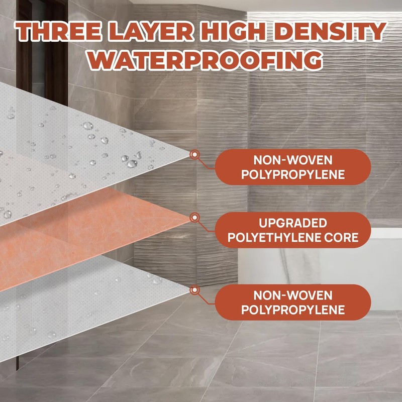 Sidasu 100FT Shower Waterproofing Membrane Roll, 5 Inch Wide
