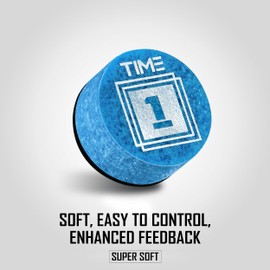 RHINO TIME Billiard Pool Cue Tip - 14mm/ Blue/Hardness: TIME 4 Medium Hard/Pack 3