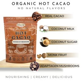 Hot Cacao | Hot Chocolate | Powered with Mushrooms | Freeze Dried Instant Beverage | No Caffeine | Coffee Alternative | Hot Coco Mix