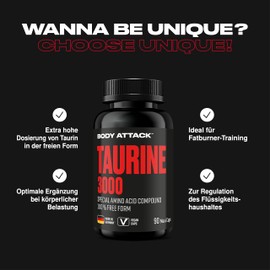 Body Attack Taurine 2000 - Pack of 90 Capsules