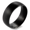 SHARDON Men's 8mm Domed Pure Carbon Fiber Wedding Ring, 12,