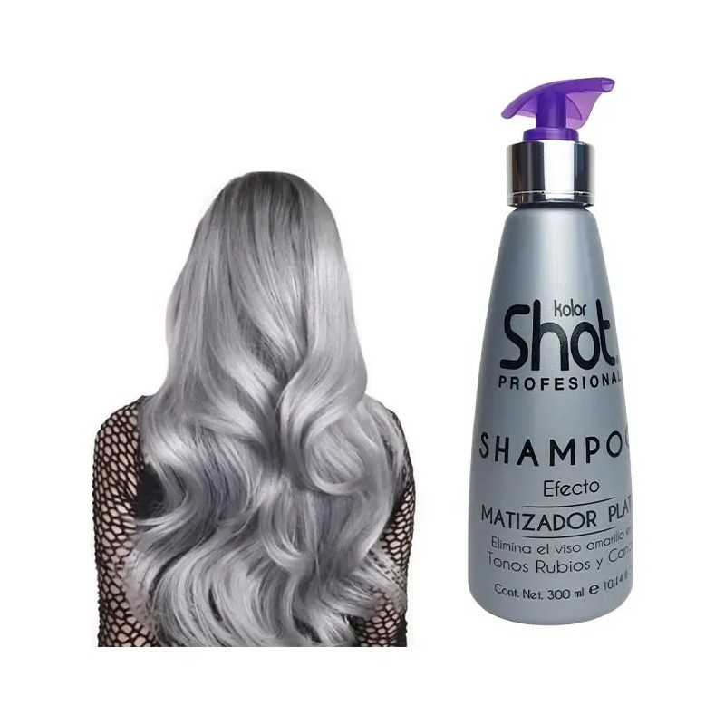 Shampoo Matizador Cabello Canas Platino Kolor Shot 300ml