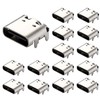 Greluma 15 Pcs USB 3.1 USB C Female 16 Pin