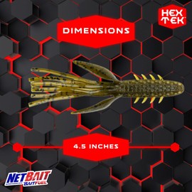 NetBait HexTek Supercharged with BAITFUEL 4.5'' Big Boar - Green Pumpkin