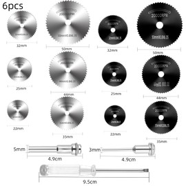 Cutting Disc Metal 17 Pieces Saw Blade Circular Saw Blade Saw Attachment Drill for Multifunctional Tools Accessories High Speed Steel Blades with Screwdriver for Wood Glass Plastic Stone