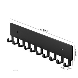 Fabselection Sturdy Blank Medal Hangers Holder Wall Frame with 10 Hanging Hooks, Medal Ribbon Rack Display Running Awards and Honors, Motivating Gifts for Sports Players, Easy Installation