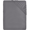 Utopia Bedding Fitted Sheet Double, Grey - Deep Pocket 14