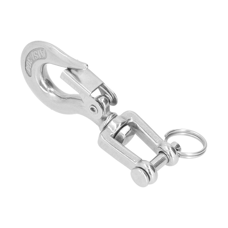 2pcs Lifting Clevis Chain Hooks 304 Stainless Steel Swivel Lifting