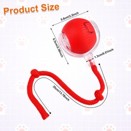 Chewie Ball for Dogs, Interactive Cat Ball Toy Smart Rolling Ball Chewie Doggie Ball Smart Automatic Rolling Pet Ball with Charging Cable for Dogs Cats Entertainment and Exercise
