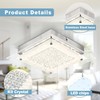 Auffel Square Flush Mount Dimmable Light Fixtures - 11IN Kitchen,