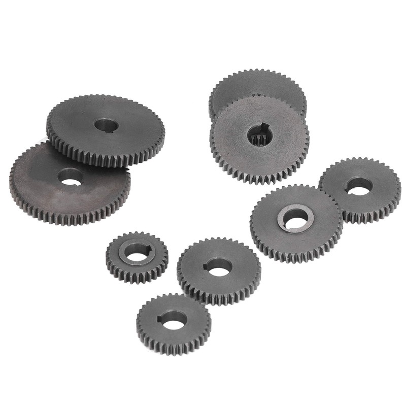 9Pcs Metal Gear Set Mini Lathe Cutting Machine Gears 2xT60