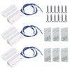 KILIGEN 3 Sets White Magnetic Switch Wiring NO/NC Recessed Door