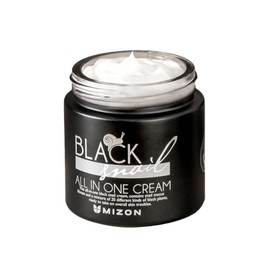[Mizon] Crema a la Baba de Caracol Negro (75ml) Crema Premium; Tratamiento anti-envejecimiento; Cosmético coreano con extractos de plantas y baba de caracol negro (All in One Black Snail Cream)