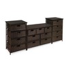 August Collection Tall Four Basket Drawer Storage Unit
