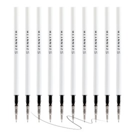 MengRan 10 Pcs Gel Pen Refills,0.5mm Tip Fine Point,Quick Drying Black Ink Smooth Writing Retractable Pen Refills (Original Gel Ink Refills 10 Pcs)