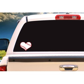 WickedGoodz Die Cut Baseball Heart Vinyl Decal - Sports Bumper Sticker - Baseball Coach Sticker