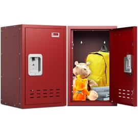 Metal Locker 19.7" H Locker Cabinet with Door Mini Metal Locker Lockable Storage Cabinet for Employees Office Kids Students - Assembly Required