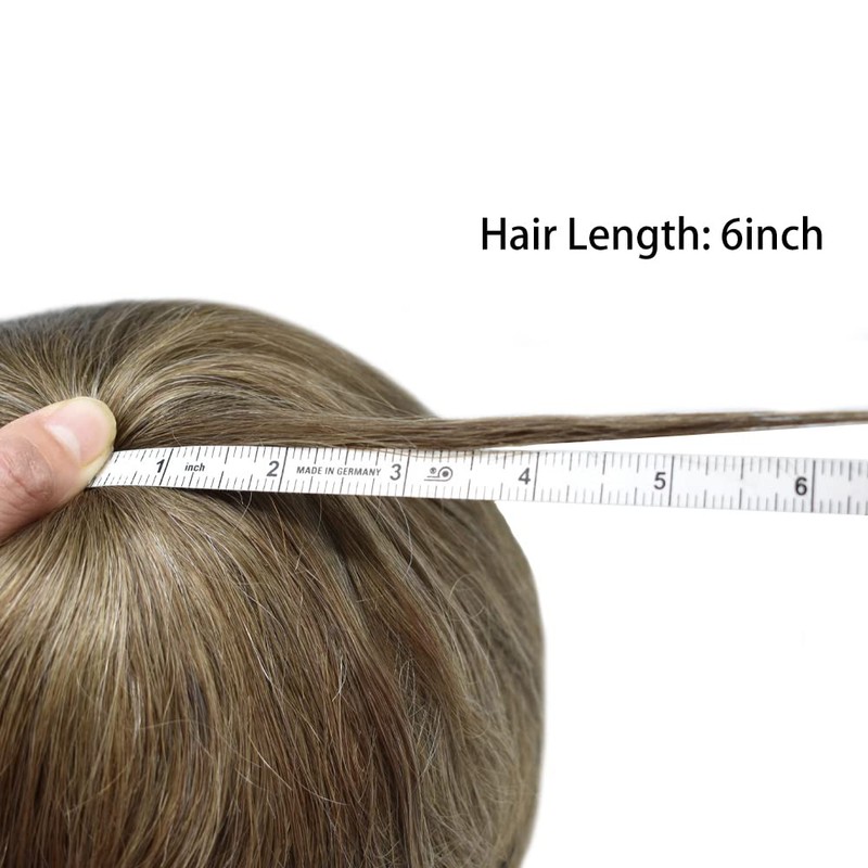 Healthlif Toupee For Men Real Human Hair PU Mens Hair