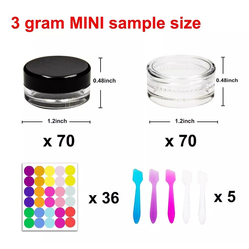 Practicos Envases Para Cosmeticos Vacio Duraderos 3 Gr