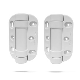 Safetech Hardware MegaKlik Self Closing Gate Hinges | Self-Aligning Heavy Duty Spring Hinges | Adjustable Tension | Pool Safety Hinge | Square Post, Aluminum Gates | Swing Close 185lb SHH135 - White