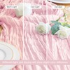 Asee'm Cheesecloth Table Runner Spring Easter 120 Inches Blushing Pink