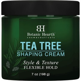 Botanic Hearth Tea Tree Shaping Cream, Hair Styling Cream with Collagen & Biotin - Men and Women - 7 oz