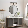 GEPOW Black Bathroom Light Fixtures, 3 Light Farmhouse Modern Vanity