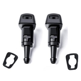 2Pcs Car Front Windshield Wiper Washer Nozzles,Water jet wiper sprinkler for Jeep Patriot Kompass MK1 2008-2016 (Black)