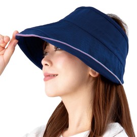 Alphax AP-441120 Women's Ribbed Knit UV Visor, Navy