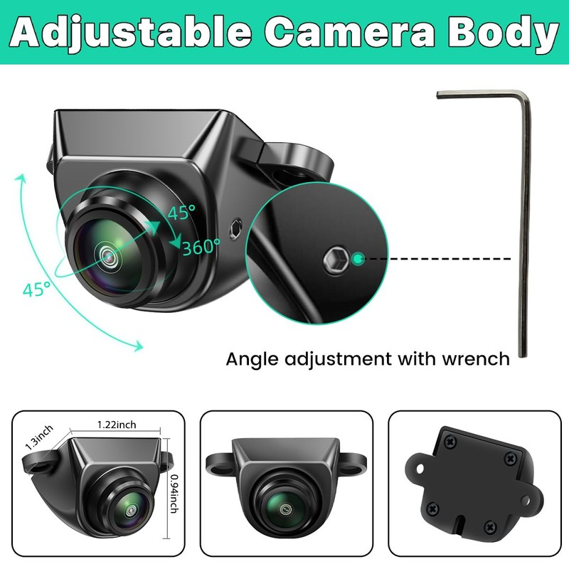 GreenYi Car Backup Camera with Dynamic Trajectory Guide Line, AHD1080P