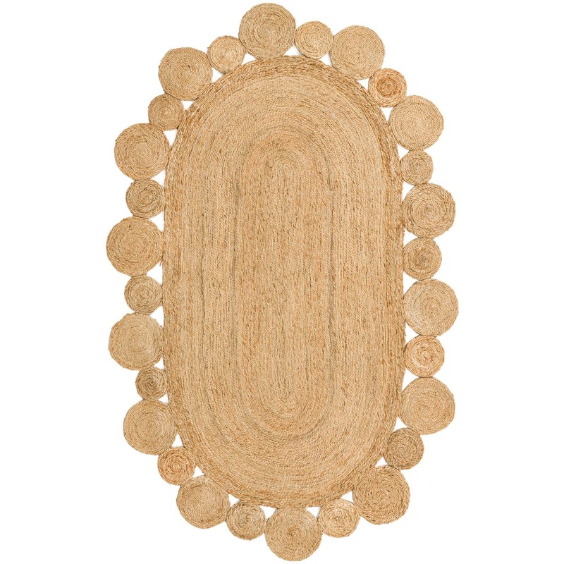 Unique Loom Braided Jute Collection Area Rug - Gauri (5'