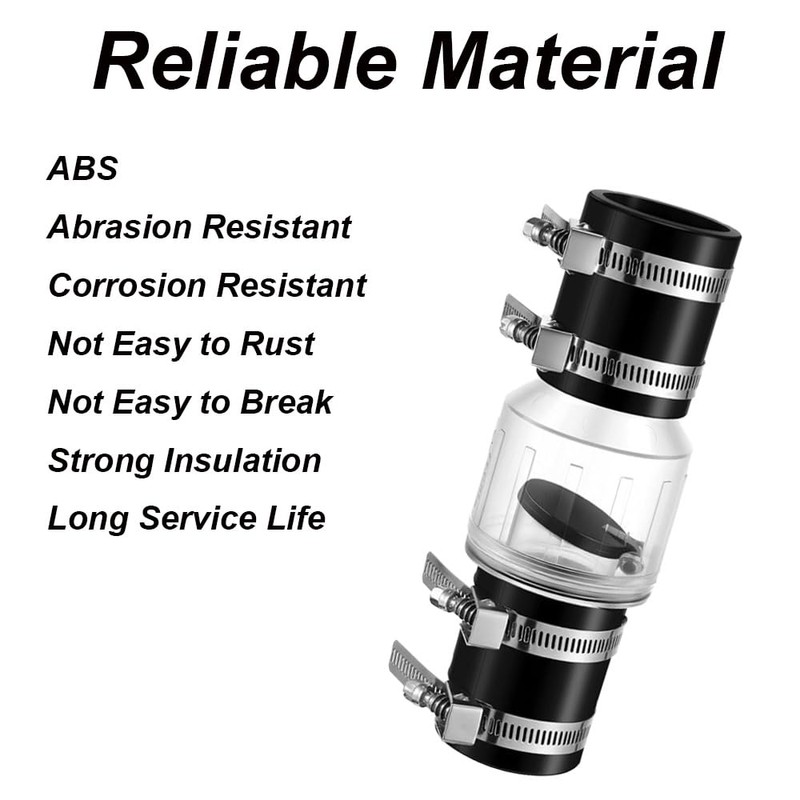 1PCS Quiet Sump Pump Check Valve, 1-1/2 Inch Silent Backflow