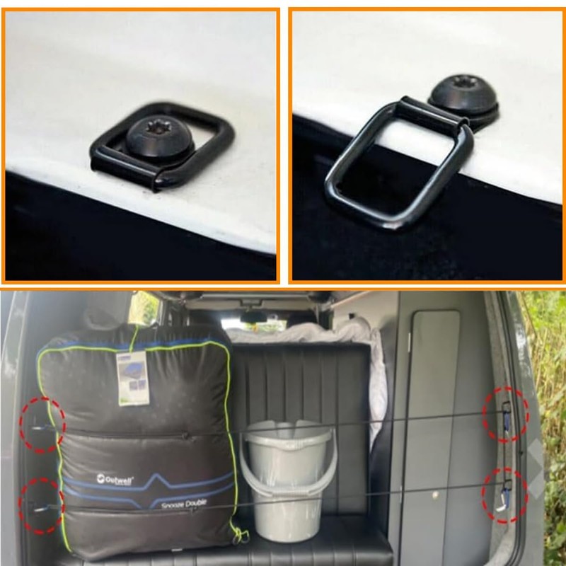 8 PCS Heavy Duty D-Ring Anchors,Easy-to-Install Truck Tie Downs,Ywbfove Compatible