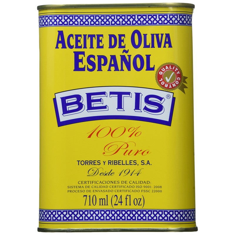 Betis Pure Olive Oil 24oz in Can, Organic Refined Spanish