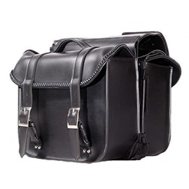 Billys Biker Gear PVC Throw-Over Motorcycle Saddlebags With Braid