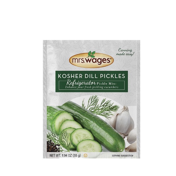 Mrs. Wages Kosher Dill Pickles Refrigerator Mix, 1.94 Oz, Pack of 12